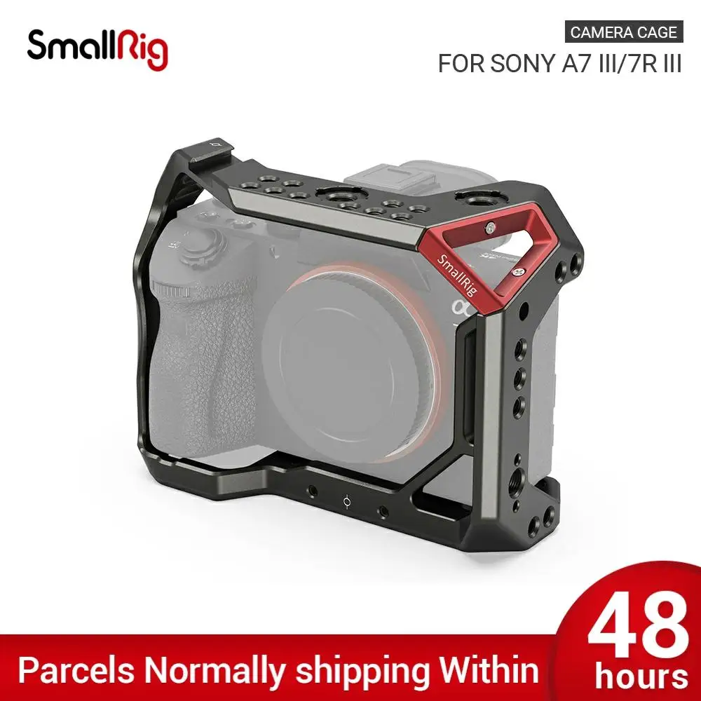 Клетка для камеры SmallRig Sony A7 III и A7R Темно Оливковый внешний вид с креплением