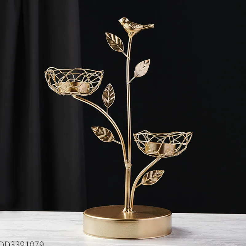

Nordic Luxury Candle Holders Small Gold Iron Romantic Modern Candle Holder Dinner Table Porte Bougie Home Decoration New MM60ZT