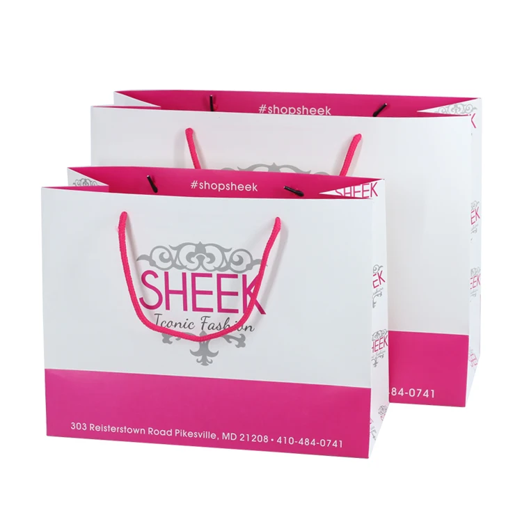 Оптовая продажа магазин одежды упаковочный бумажный пакет стандартные