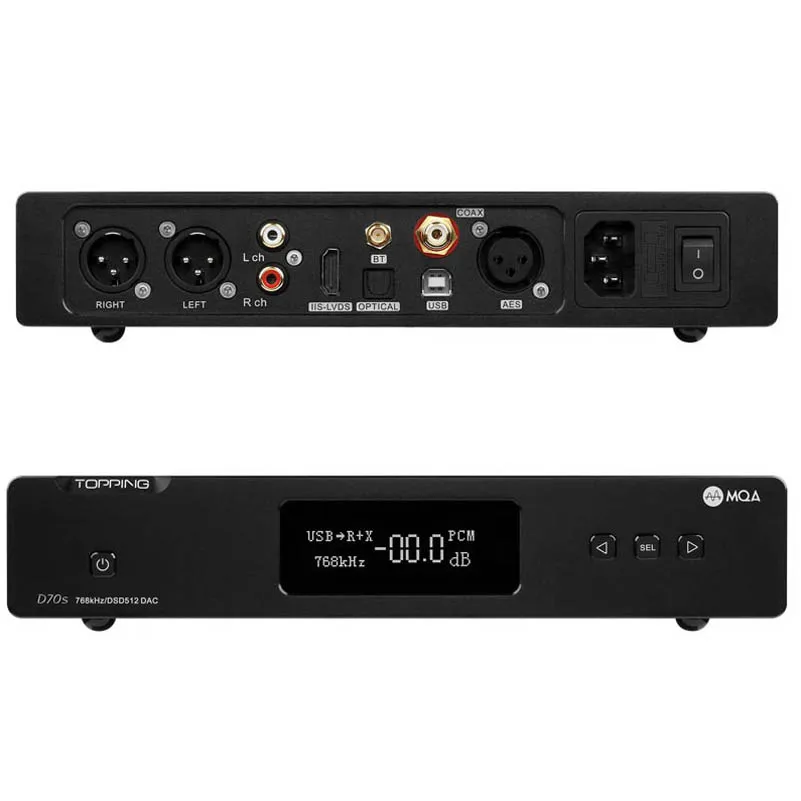 TOPPING D70S 2*AK4497 Full Balanced MQA Decoder Bluetooth 5.0 LDAC 32Bit/768K DSD512 XMOS XU216 Hi-Res DAC | Электроника