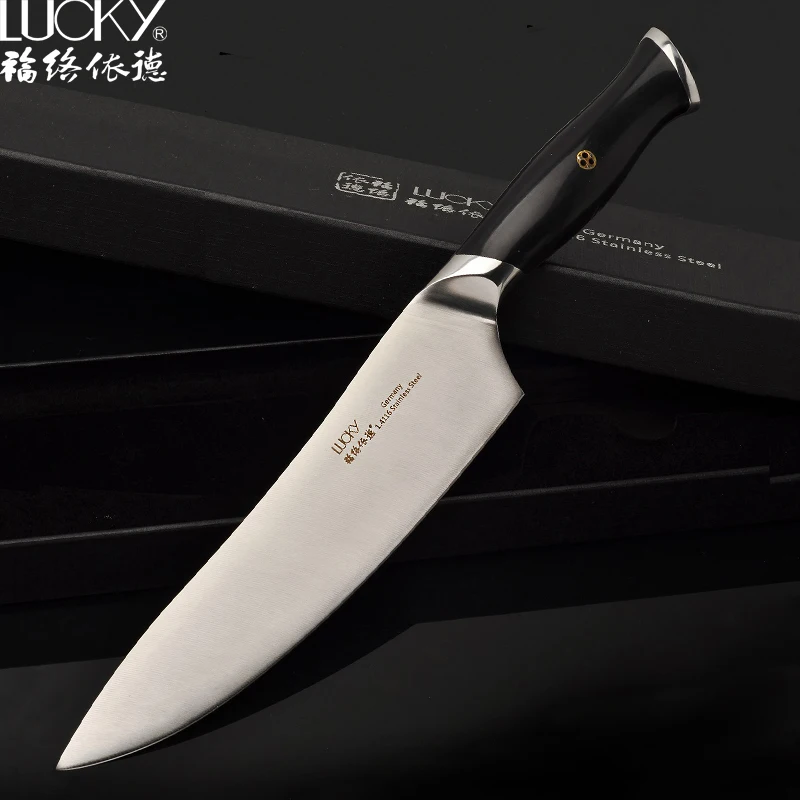 Немецкий нож для резки мяса DIN 1.4116 из нержавеющей стали Gyuto 8-дюймовый шеф-повара с