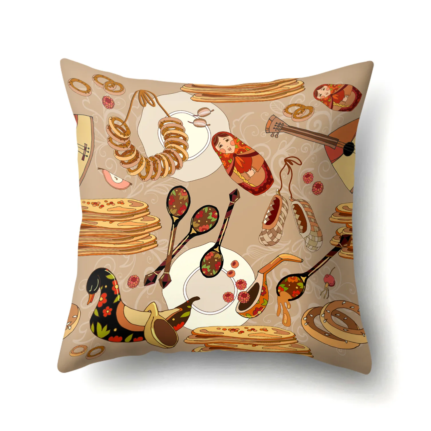 

Cute Cartoon Print Cushion Cover Polyester Decorative for Sofa Seat Soft Throw Pillow Case Cover 45x45cm Home Decor