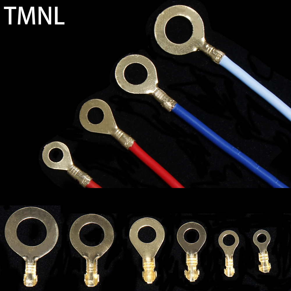 Обжимные круглые клеммы соединитель провода круглого кабеля холодное