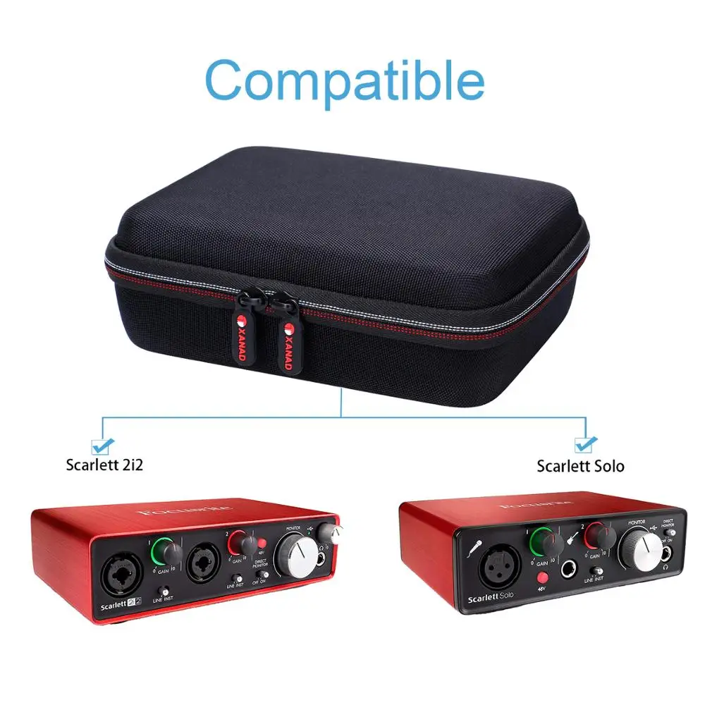 Жесткий чехол XANAD EVA для Focusrite Scarlett Solo (2-го поколения) USB аудио интерфейс с Pro Tools |