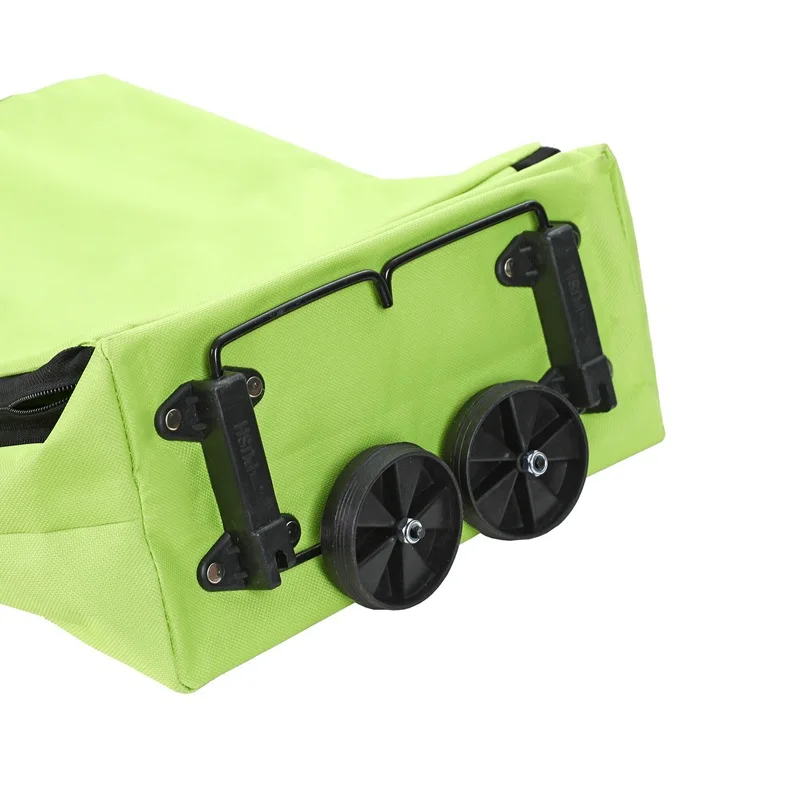 Foldable Shopping Cart with Wheels Portable Storage Basket Large Capacity Multifunction Collapsible Trolley Tug Bag Organizer | Дом и сад