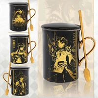 genshin impact mugs cosplay anime raiden shogun hu tao kazuha xiao zhongli venti keqing creative ceramic cups gifts drinkware