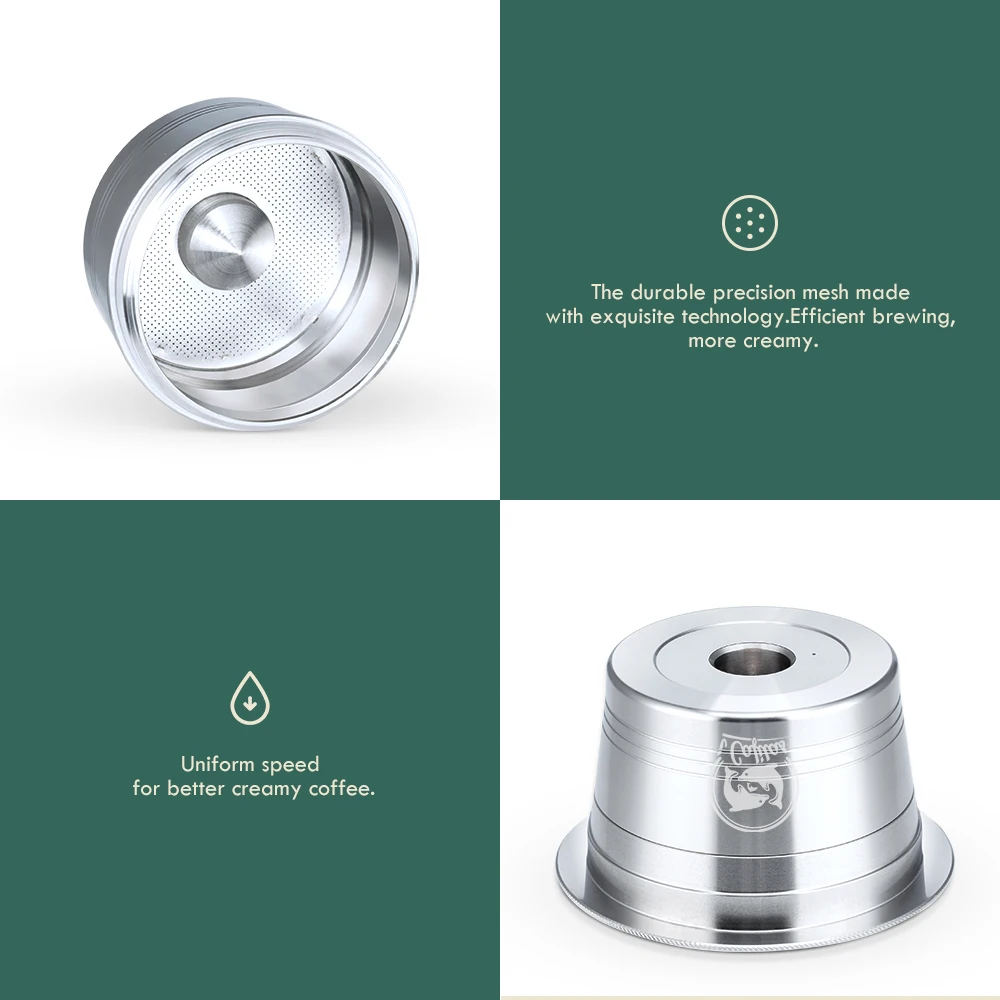 Многоразовые кофейные капсулы с металлическим фильтром из нержавеющей стали