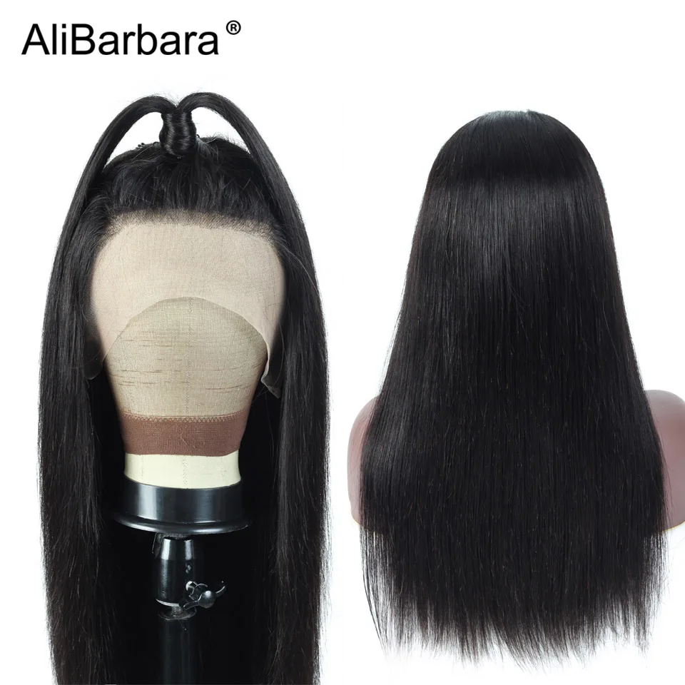 

16 - 28 inch long straight full lace wig remy transparent HD lace Brazilian human hair 360 lace frontal wigs pre plucked