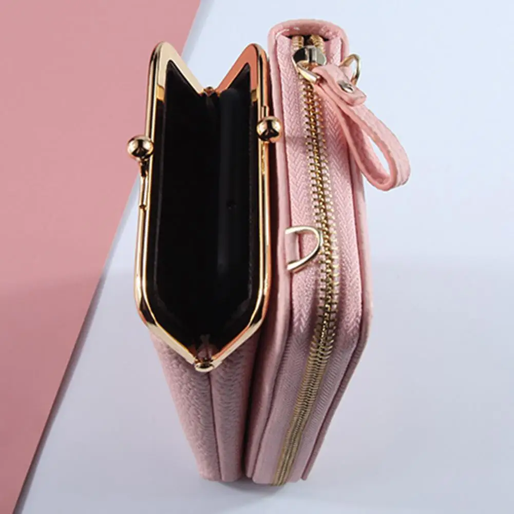

HOT SALESNew Arrival Women Fashion Faux Leather Long Wallet Diagonal Shoulder Bag Phone Zipper Clutch