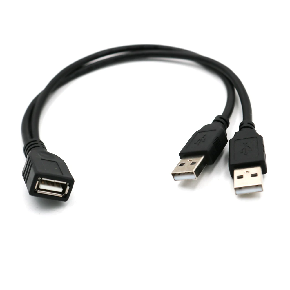 2 в 1 USB 0 удлинитель штекер гнездо кабель зарядный провод для подключения сетевой