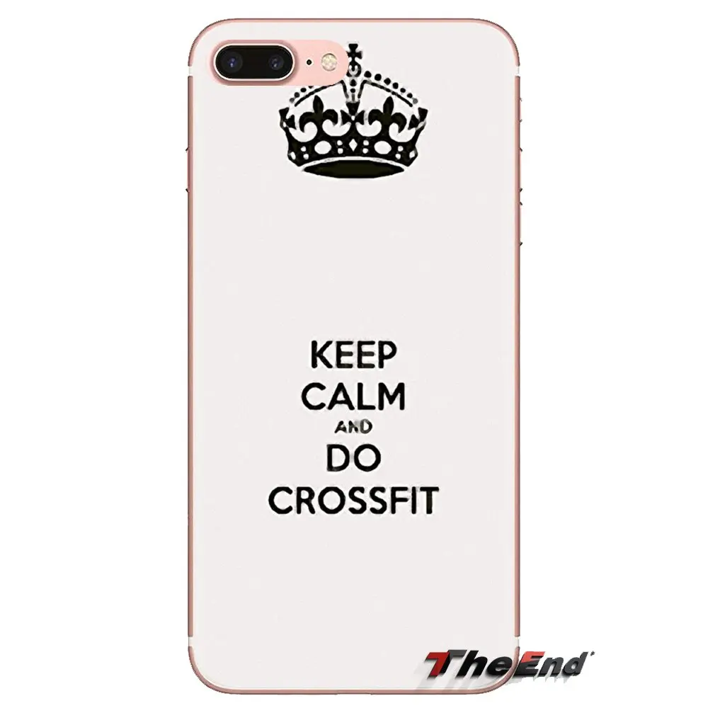 Прозрачный мягкий чехол с надписью Keep Calm And блины для кроссфита на Xiaomi Mi3 samsung A10 A30