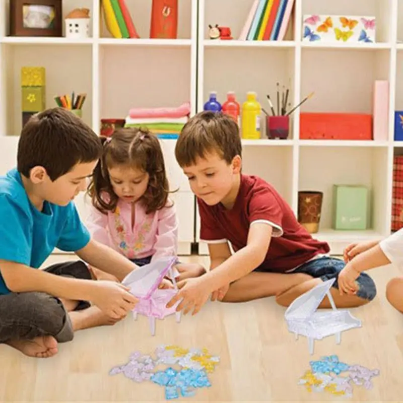 

3D Crystal Piano Puzzle Home Decoration Adult Children Intellective Learning Toy Y4UD