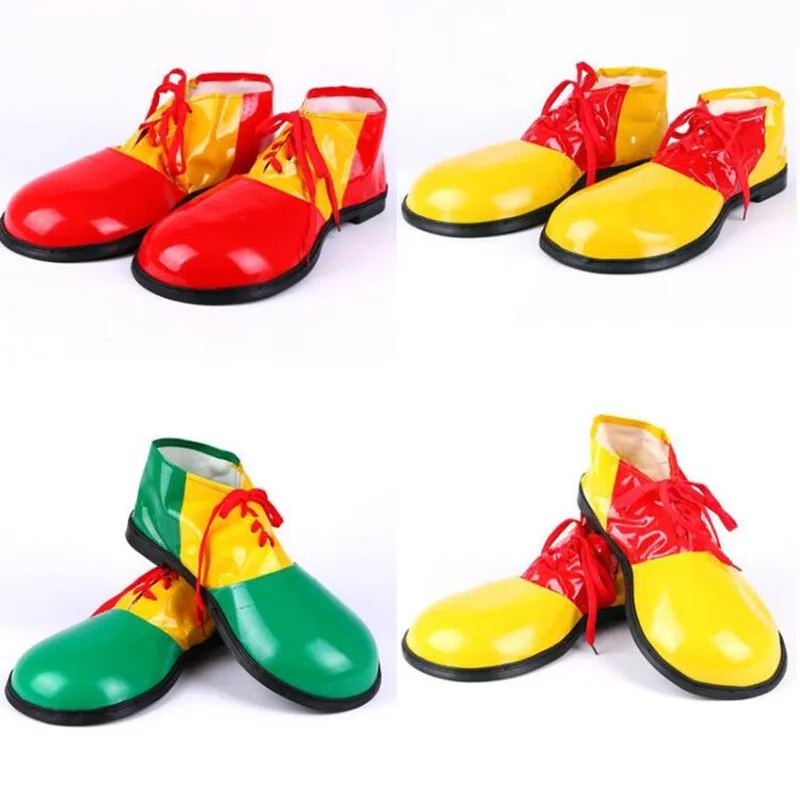 Забавные кожаные туфли клоуна для мужчин и женщин обувь взрослых реквизит