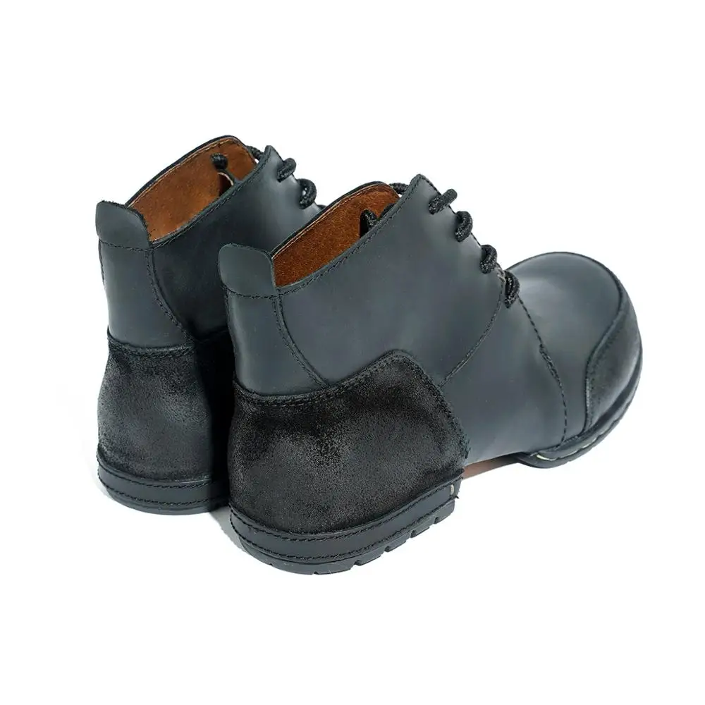 OTTO ZONE Top Quality Handmade Genuine Cow Leather Ankle Boots Fashion Martin Men Rivet Patchwork Casual Shoes EU 39-45 | Обувь