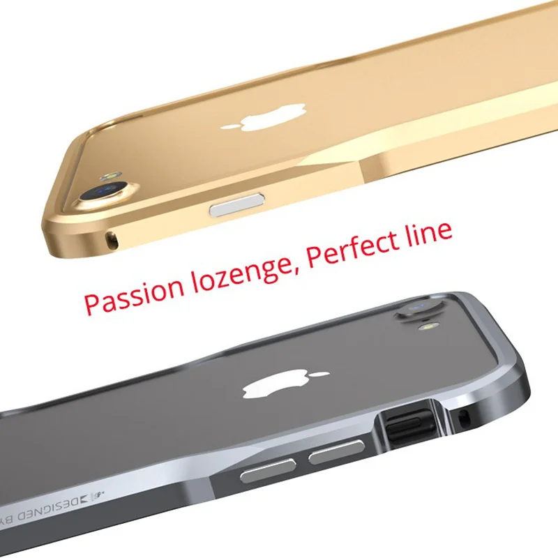 luxury metal bumper case for iphone 8 7 plus se 2020 xs max xr slim aluminum frame ultra thin phone side cover accessories shell free global shipping
