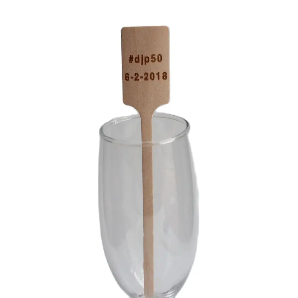 Персонализированные монограммы для напитков деревянные палочки перемешивания