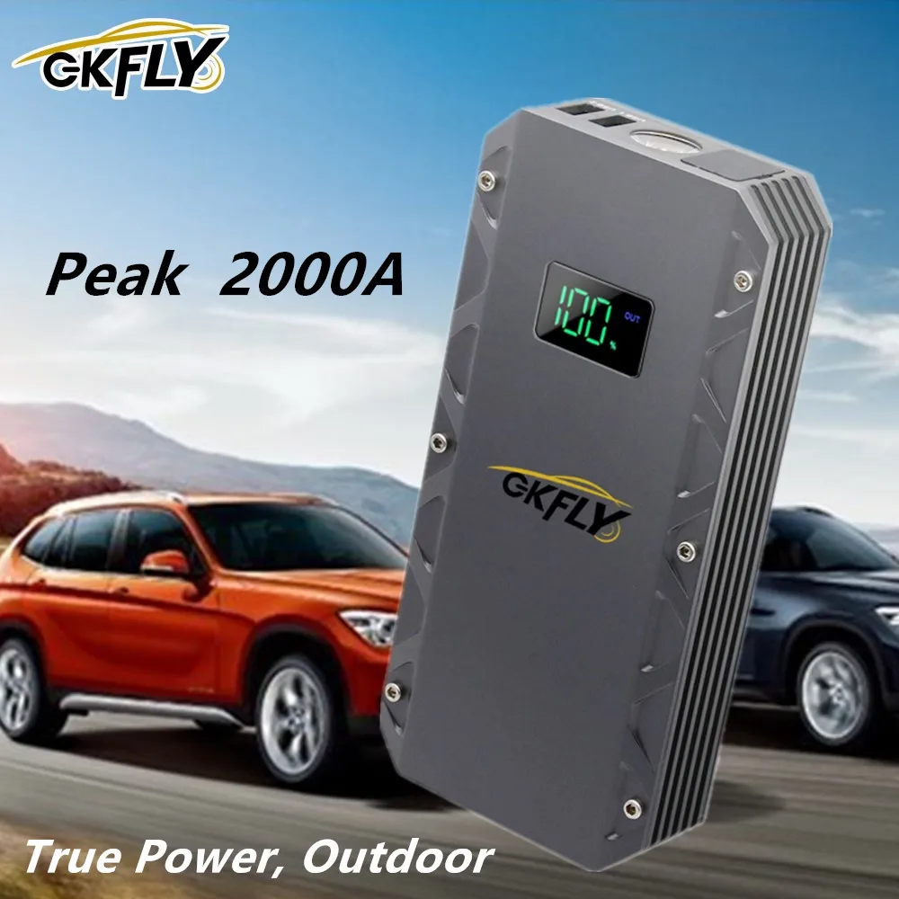 

GKFLY 24000 mAh Car Jump Starter High Power Jump Starter Portable Charger Car Starting Device Power Bank for Car Battery Booster