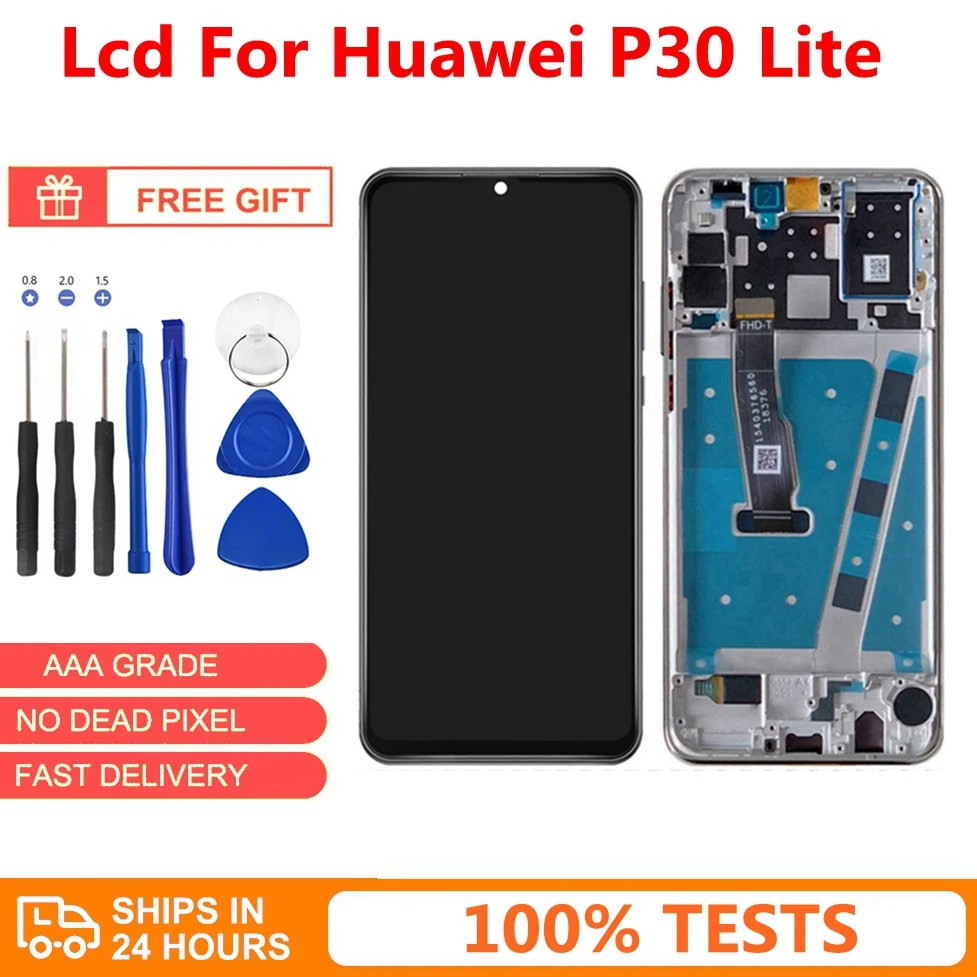 Сменный сенсорный ЖК экран для Huawei P30 Lite Nova 4e LX1 AL01|Экраны мобильных телефонов| |