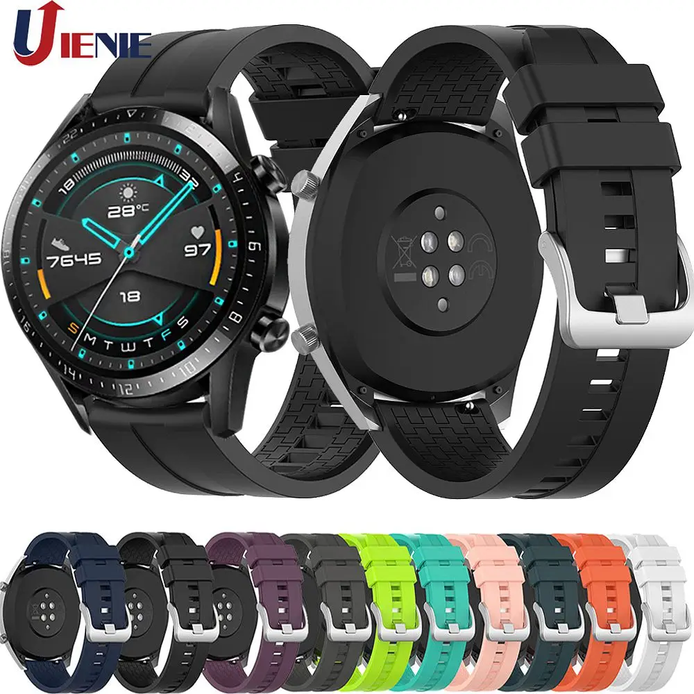 Ремешок для часов силиконовый Huawei Watch GT GT2 22 мм 46 Galaxy Gear S3 GT2|Смарт-аксессуары| |