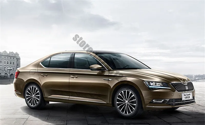 

Car accessories Protective Pad On The Rear Trunk Trim Lid Threshold rear door sill For Skoda Superb 2016 2017 2018 car-styling