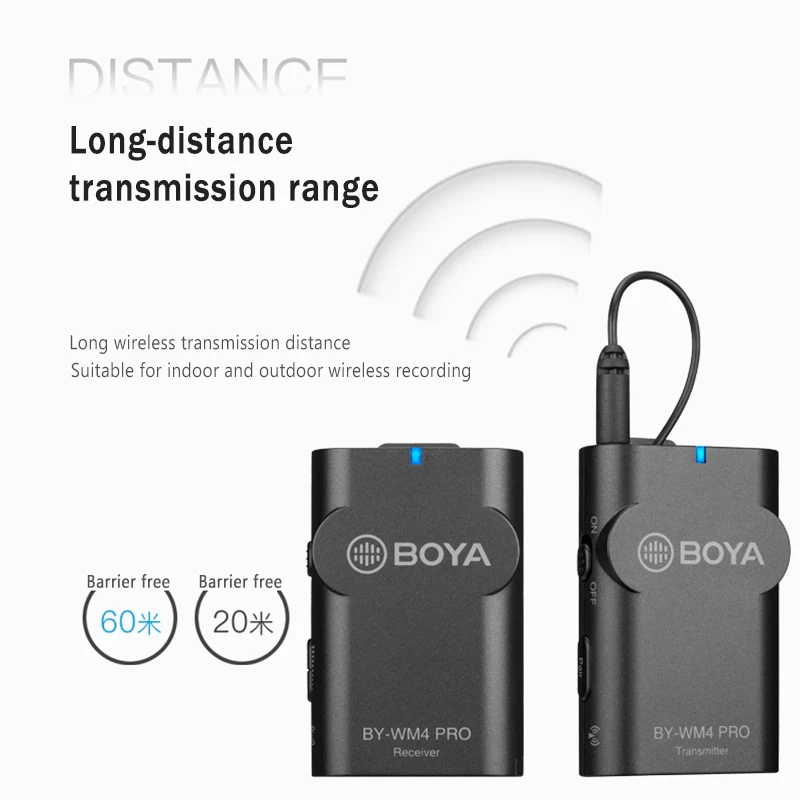 Boya BY WM4 Pro K1/K2/K3/K4/K5/K6 двухканальный 2 4G Беспроводной Студийный конденсаторный