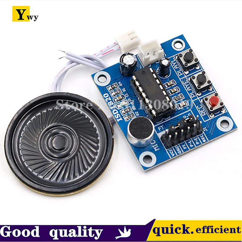 Модуль диктофона ISD1820 с микрофоном звукозаписывающий динамик 1 шт.