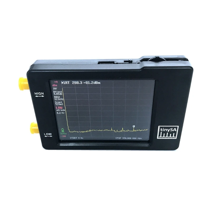 

B2RA 2.8 inch Touch Screen Rechargeable Battery Frequency Analyzer MF/HF/VHF UHF Input for 100MHZ-350MHZ