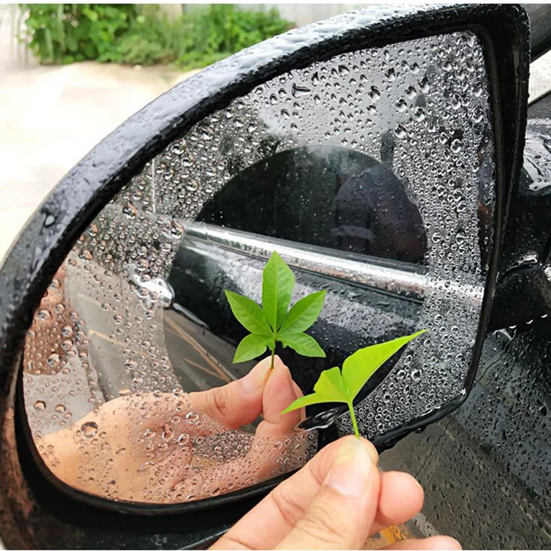

2PCS Car Rearview Mirror Protective Film Anti Fog Window Clear Rainproof Rear View Mirror Protective Soft Film Auto Accessories