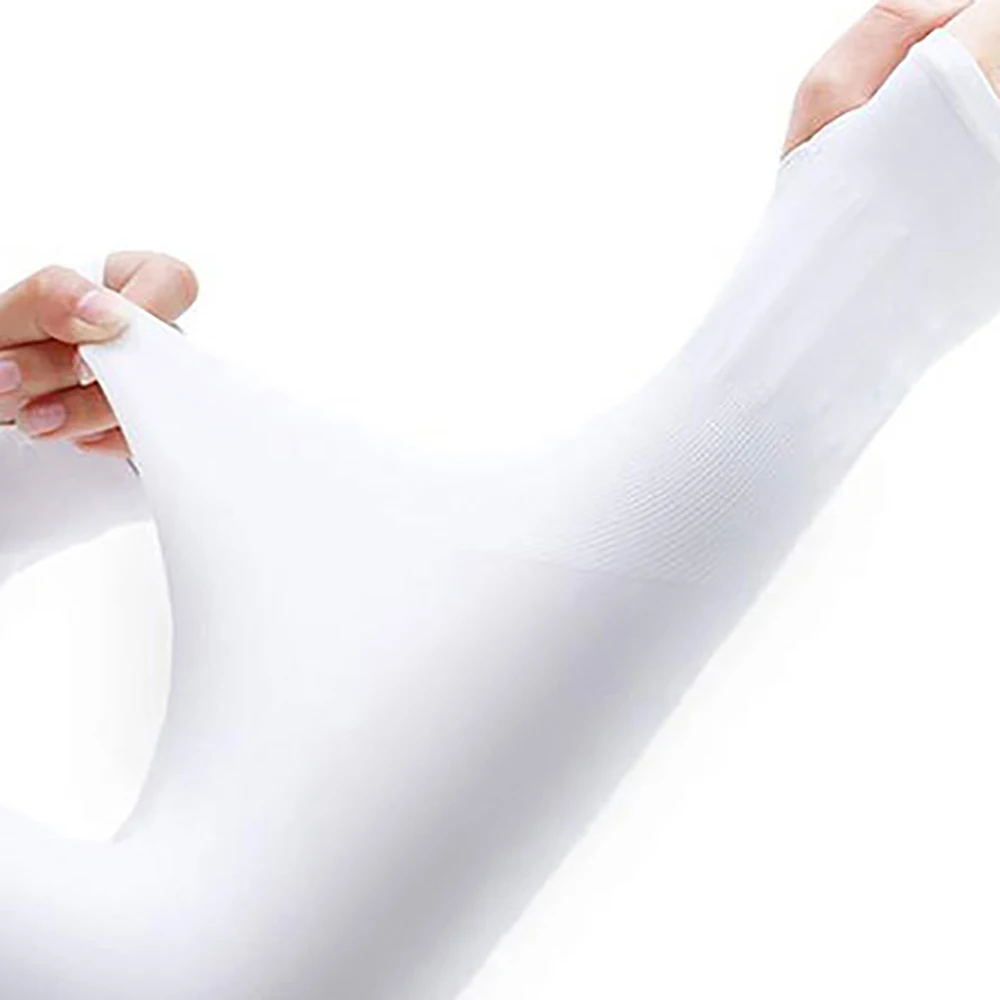 2 шт. ледяной шелк солнцезащитный крем манжеты на велосипеде прохладная ткань бег