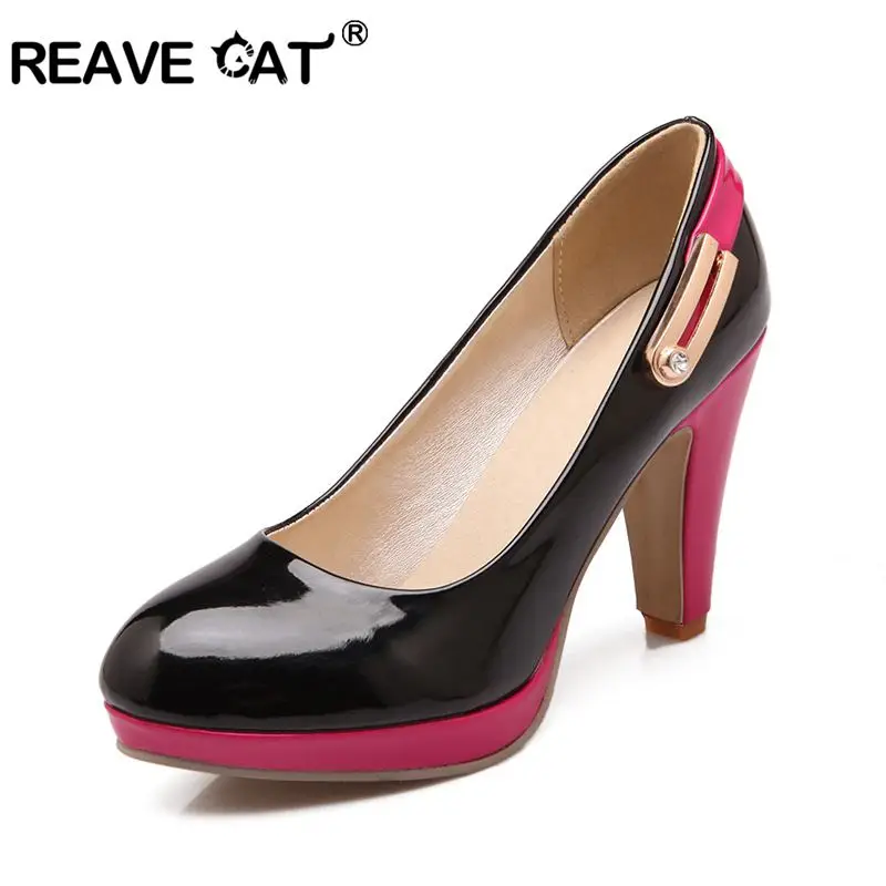 Женские туфли лодочки на платформе REAVE CAT новые весенне летние из искусственной