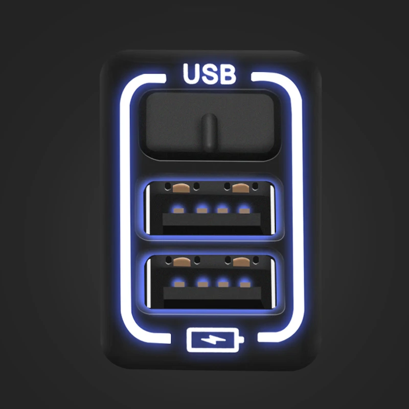 Автомобильное зарядное устройство USB с быстрой зарядкой двухинтерфейсные