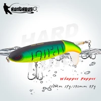 hunthouse whopper plopper topwater fishing lure soft rotating tail 90mm 130mm abs material for sea freshwater fishing