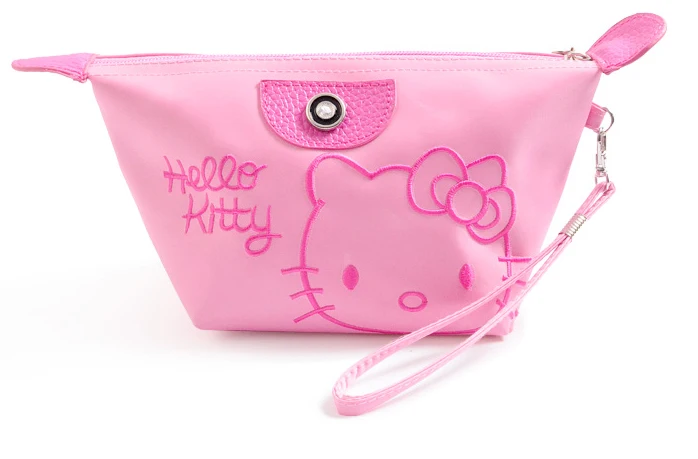 Розовая дорожная косметичка Hello Kitty для косметики стационарная сумка косметички