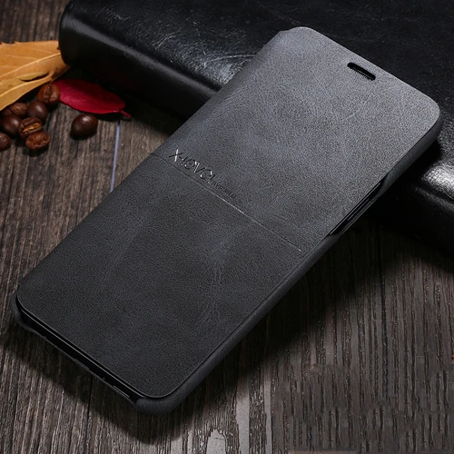 black phone case Для samsung Galaxy S9 S9+ Note 9 чехол для телефона X-Level ретро кожаный флип-чехол с подставкой для Galaxy S8+ Note 8 чехол Funda - Цвет: black phone case