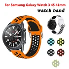 Ремешок силиконовый для Galaxy watch active 2, спортивный сменный смарт-браслет для Samsung Galaxy watch 3 41 45 мм 20 22 мм, оригинал