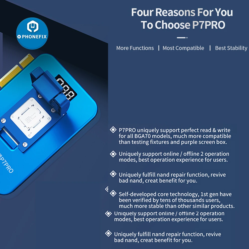 Плата JC Pro1000S P7 Pro PCIE NAND тестовое приспособление базовая ошибка ремонт