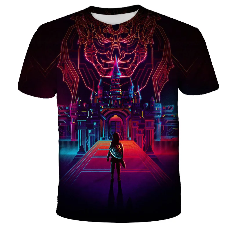 

Summer clothes Zelda theme interesting T-shirts for toddlers boys and girls short-sleeved T-shirts loose round neck version