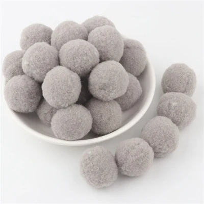 23 light gray Мягкие помпоны, пушистые Помпоны, плюшевые помпоны для рукоделия, помпон, мини Помпон 8 мм до 30 мм, рождественские украшения для детских игрушек, 2000 шт - Цвет: 23 light gray