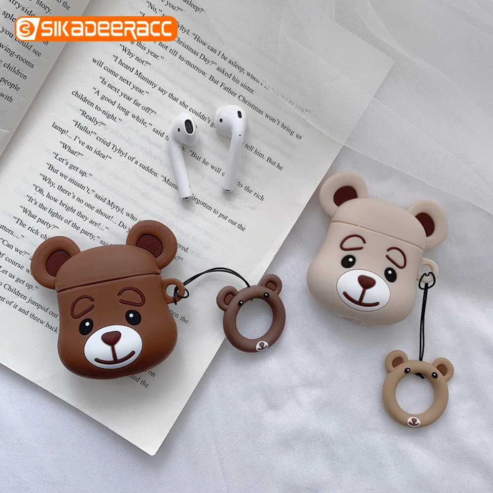 Роскошные Чехлы для Airpods 1 2 брелок мультфильм анти осень портативный держатель