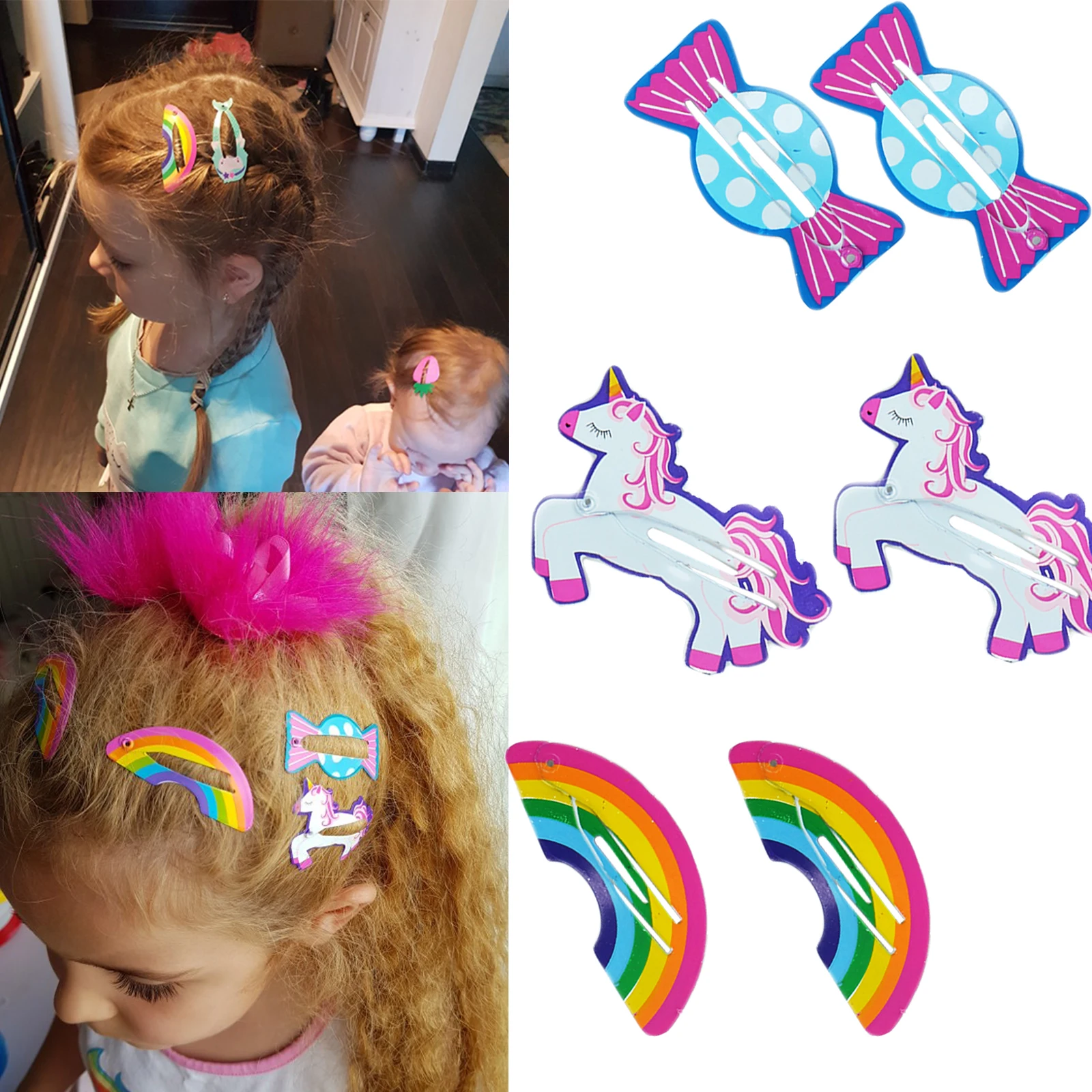 6 шт. в комплекте милые заколки для волос маленьких девочек детская заколка с