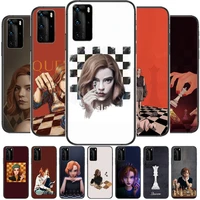the queens gambit chess phone case for huawei p40 p30 p20 10 9 8 lite e pro plus black etui coque painting hoesjes comic fas