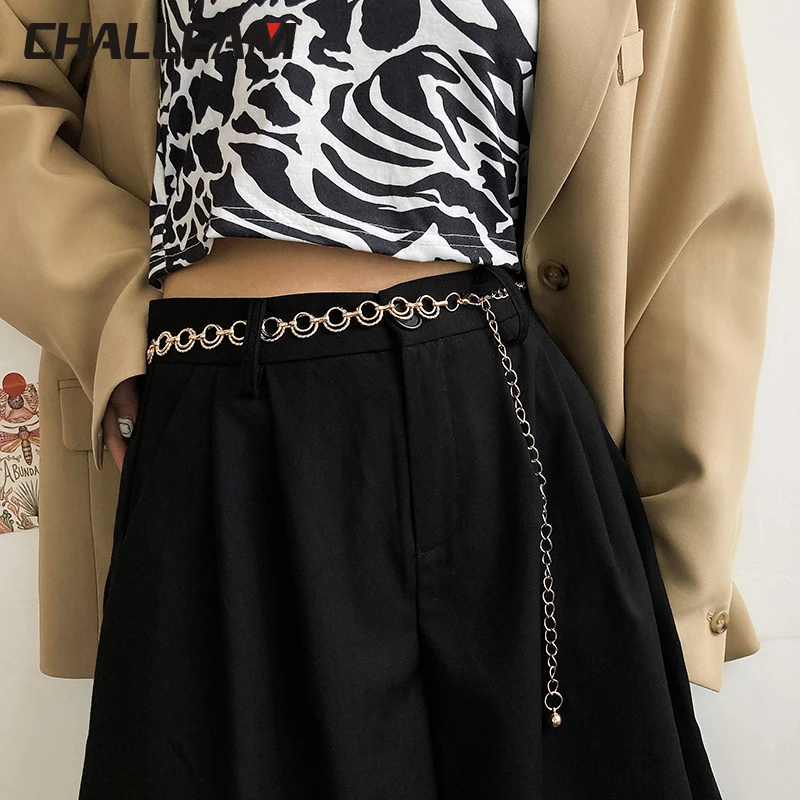 

Belt Ladies Punk Chain Pants Chain Ladies Fashion Ring Waist Chain Metal Chain Thick Pendant Ladies Belt x614