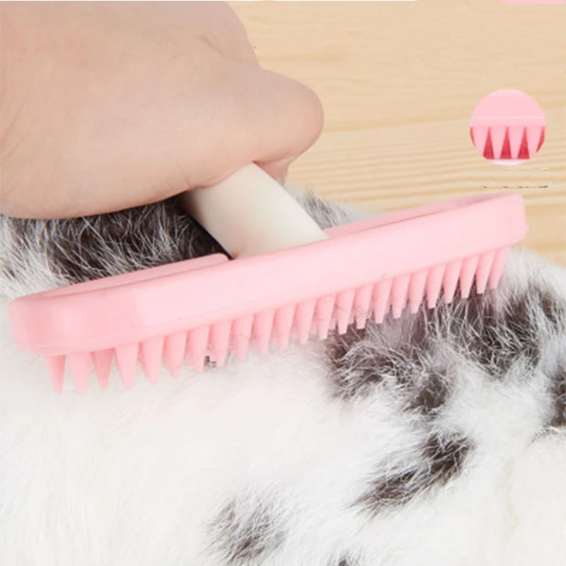 Силиконовая расческа для ухода за собакой купания Массажная щетка мытья волос