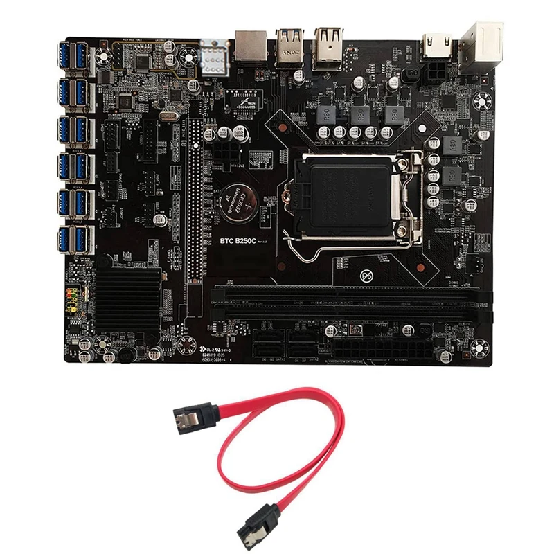 Материнская плата B250C для майнинга BTC 12XPCIE в разъем графической карты USB3.0 LGA1151