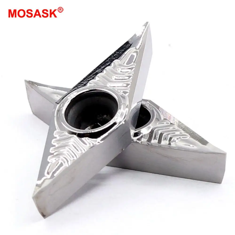 MOSASK-torno CNC VCGT, 1103, 1604, 04, 08, 02, AL ZK01, torneado, cobre, aluminio, semiacabado, mecanizado, insertos de carburo de tungsteno, 10 Uds.