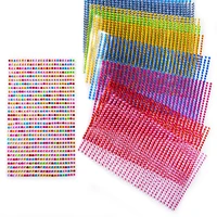 3mm acrylic crystal stickers 750pcssheet self adhesive colorful flatback rhinestones for scrapbook diy craft wall sticker