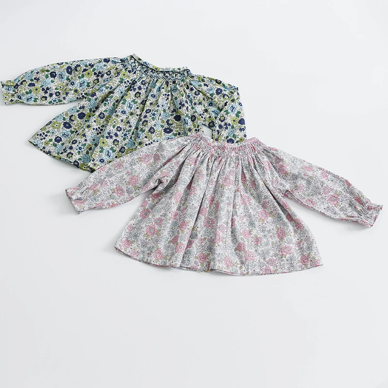 Футболка с длинными рукавами для девочек детская хлопковая круглым вырезом