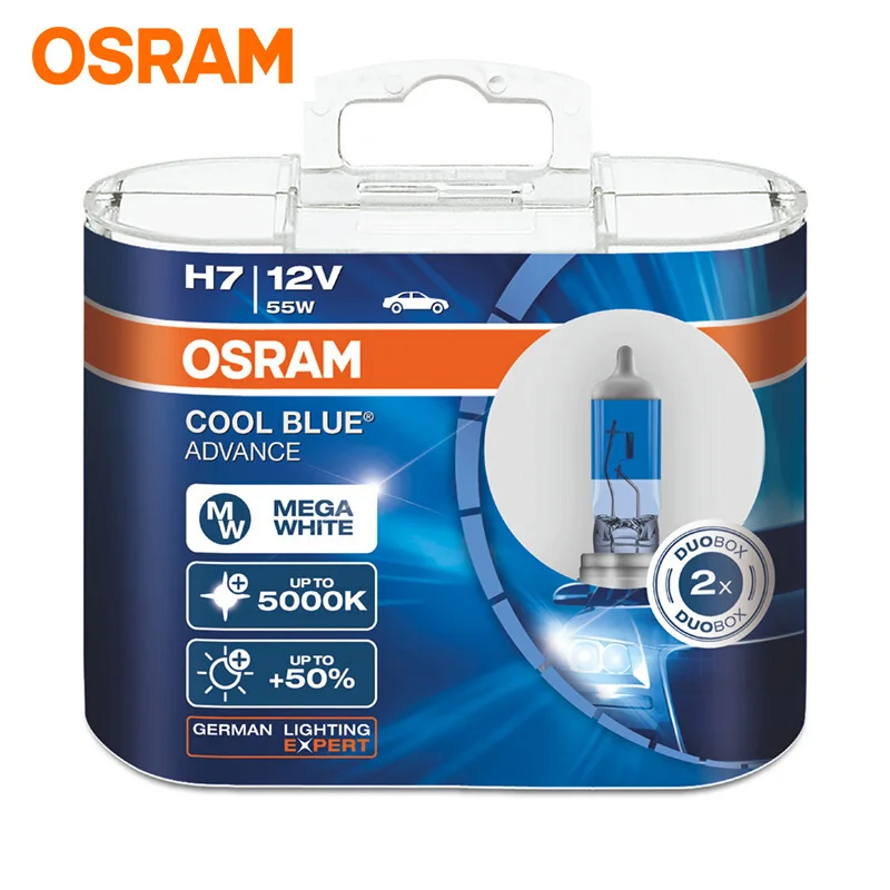 Osram Автомобильная фара H7 галогенная лампа H4 Лампа 12 В для Excelle Lavida Buick GL8 Chevrolet Cruz Ford
