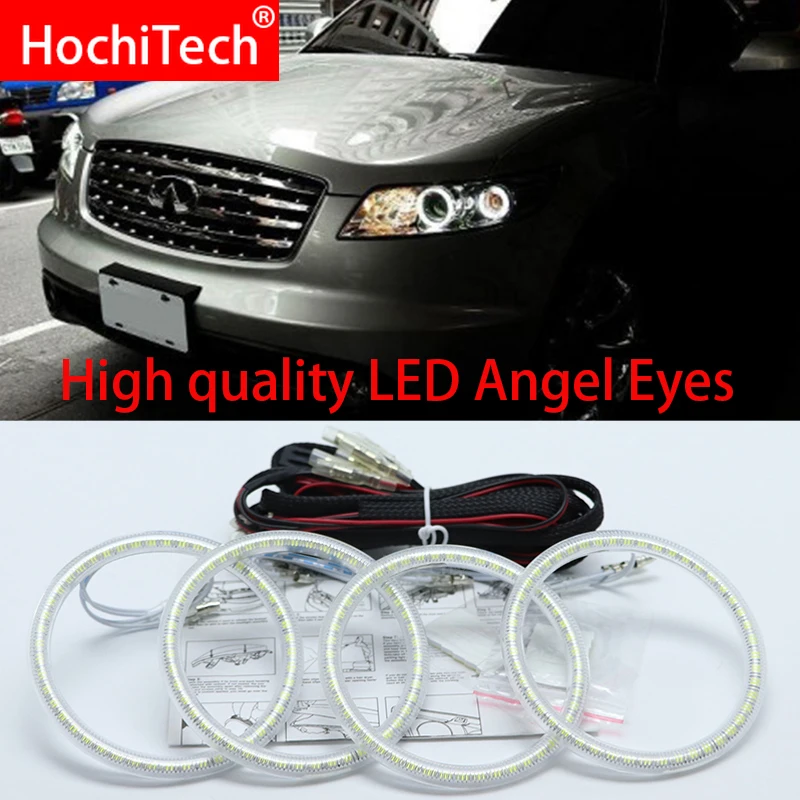 

For INFINITI FX35 FX45 2003 - 2008 Super Bright white color 3528 SMD led Angel Eyes kit daytime running light DRL