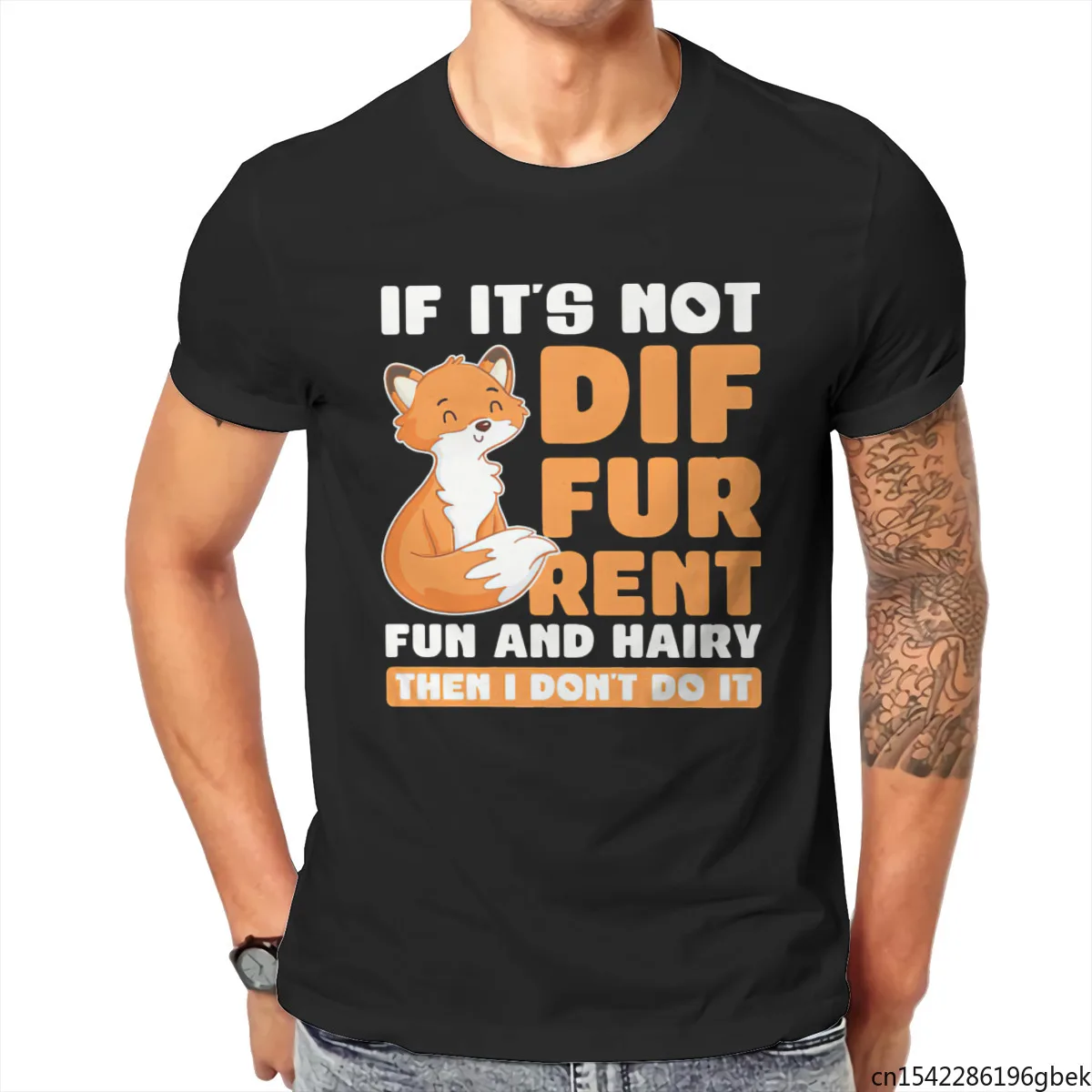 

Funny Fox If Its Not Dif Fur Rent Men's T-Shirt